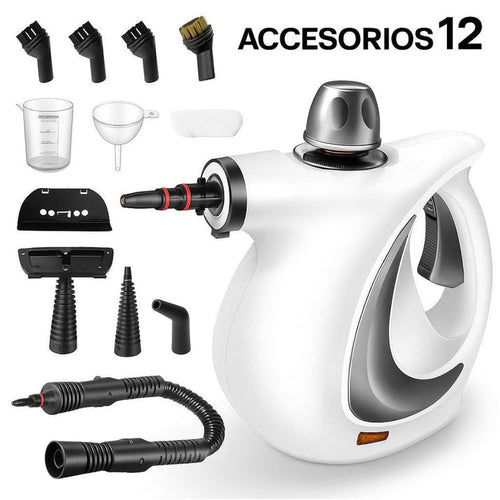 Limpiador a vapor portátil con accesorios