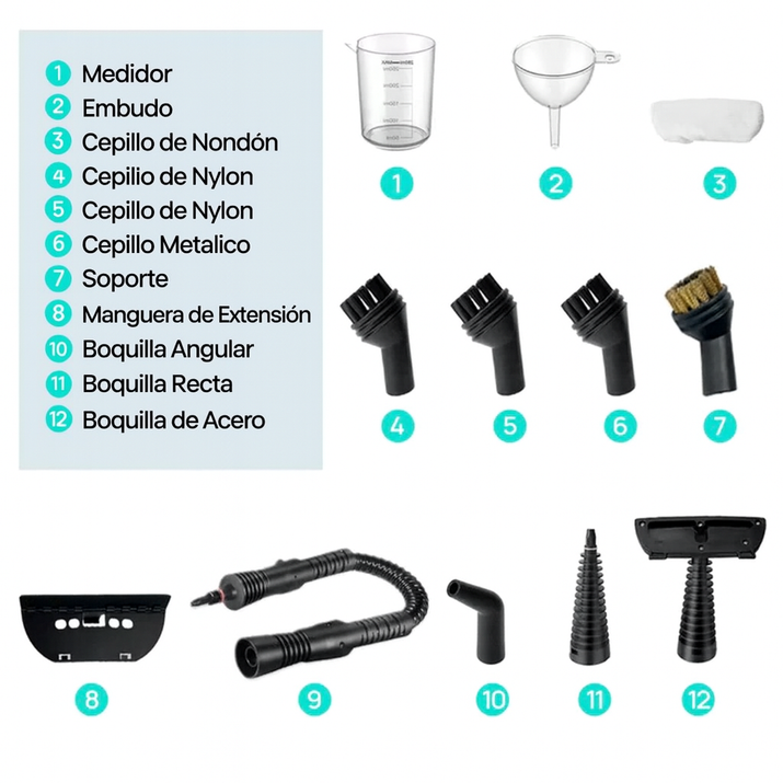 Uso del limpiador a vapor portátil