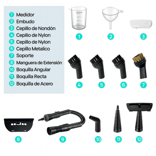 Uso del limpiador a vapor portátil